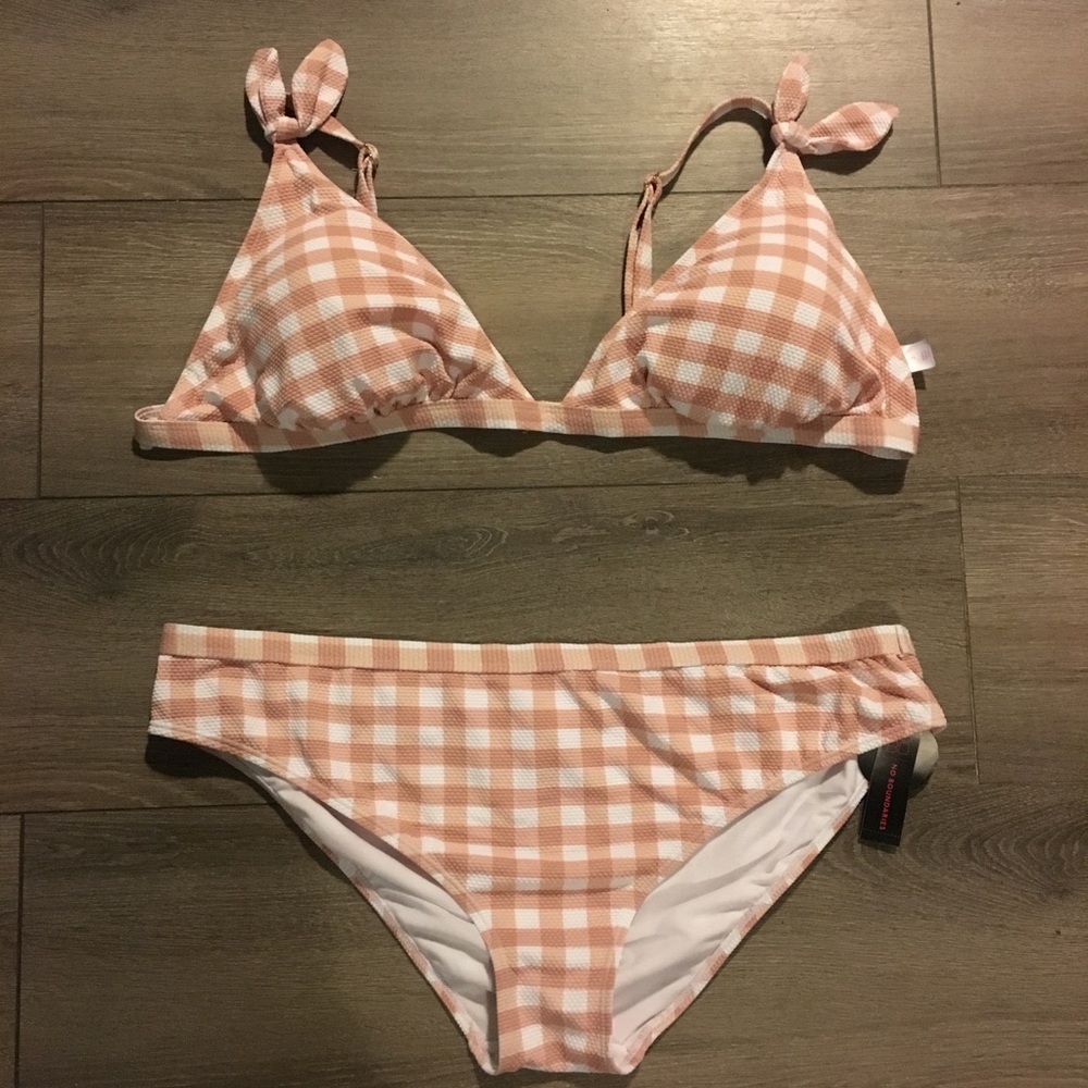 NO BOUNDARIES CHECKERED BIKINI